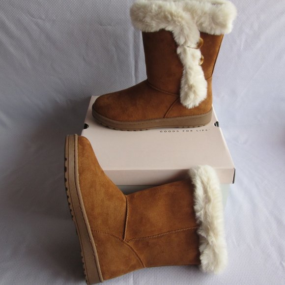 SO SOPHIA BIG GIRLS CHESTNUT WINTER BOOTS (SIZE 6) - Picture 9 of 16